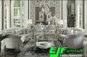 Sofa Tamu Ukir Jepara warna Silver Moder Terbaru Jepara