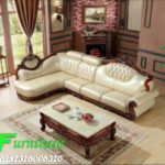 Sofa Tamu Sudut Ukir Kayu Jati Jepara Terbaru