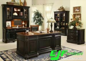 Set meja Direktur Jati Minimalis Sevia