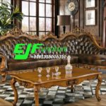 Jual Kursi Tamu Sofa Sudut Ukir Jati Terbaru Alonso