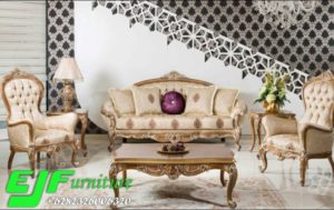 Jual Set KURSI TAMU SOFA UKIR KAYU JATI WILONA