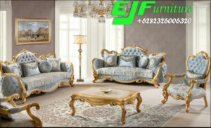 Jual Set Kursi Tamu Sofa Ukir Klasik Jati Jepara Luna Maya