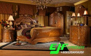 Set Kamar Tidur Kayu Jati Klasik Eropa Style