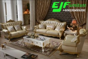 Sofa Tamu Nagita Duco Putih Ukir Jepara