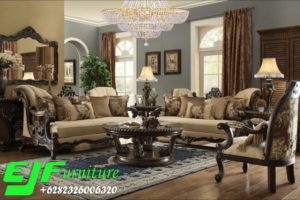 Sofa Tamu Sahara Jati Klasik Ukir Jepara