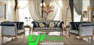 Kursi Sofa Tamu Minimalis Modern Duco Emas Monica