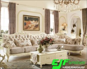Sofa Sudut Modern Ukir Meja Laci Terbaru