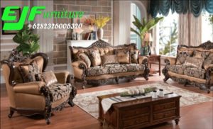 Sofa Tamu Minimalis Ukir Jepara Silsilia