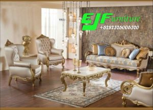 Kursi Tamu Sofa Avansa Duco Emas Ukir Jepara