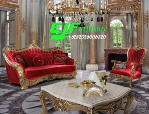 Set Sofa Tamu Klasik Ukir Italian Duco Termewah