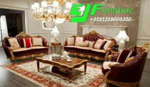 Set Sofa Tamu Ukir Lorena Jati Mewah Terbaru