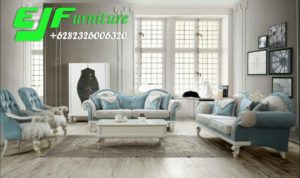 Sofa Tamu Minimalis Modern Duco Putih Bludru