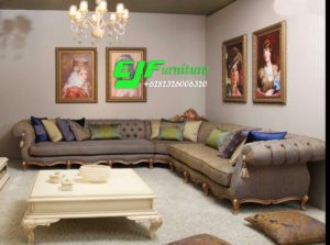 Sofa Tamu Sudut Ukir Terbaru Murah