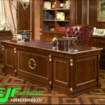 Meja Kantor Renata Minimalis Kayu Jati Ukir Jepara