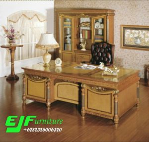 Meja Kantor Executive Jati Duco Gold