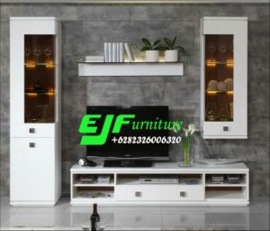 Set Bufet Tv Shope Minimalis Modern Duco Putih