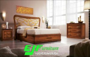 Set Tempat Tidur Jati Minimalis Modern Eropa Terbaru