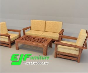 Kursi Tamu Jati Minimalis Modern Zig zag 016