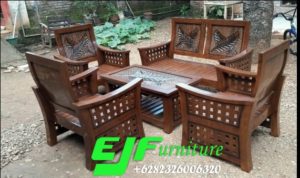 Kursi Tamu Minimalis Jokowi Kayu Jati Jepara