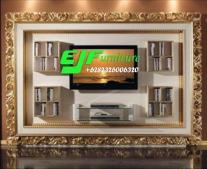 Set Bufet Tv Minimalis Modern Frame Ukir 013