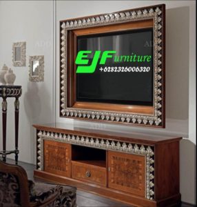 Set Bufet Tv Ukir Mewah Kayu Jati Terbaru 016