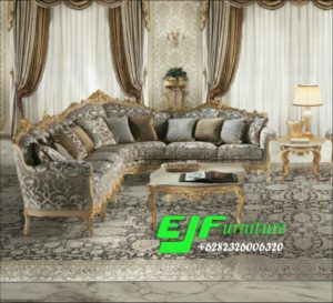 Sofa Tamu Sudut Ukir Jepara Duco Gold 122