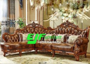 Kursi Sofa Tamu Sudut Ukir Jati Terbaru 260