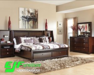 Set Tempat Tidur Minimalis Kayu Jati 047