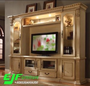 Bufet Tv Ukir Duco Klasik Terbaru 024