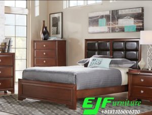 Set Tempat Tidur Minimalis Terbaru Jati 055