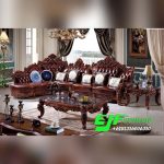 Sofa Tamu Sudut Ukir Mewah Jati Jepara 268