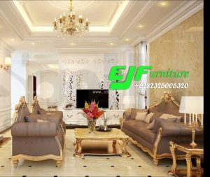 Sofa Tamu Minimalis Modern Duco emas Mewah 284