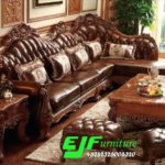 Sofa Tamu Sudut Ukir Mewah Jati Jepara 268