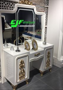 Meja Rias Ukir Jepara Duco Mewah Disain Terbaru 0