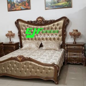 Set Tempat Tidur Ukir Kayu Jati Jepara mewah 7