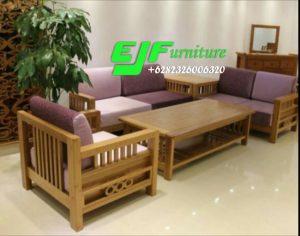 Kursi Tamu Jati Minimalis Terbaru Jok empuk 47