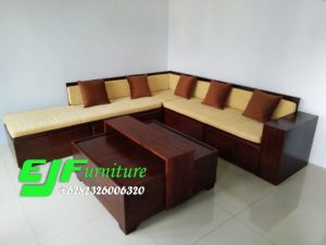 Kursi Tamu Sudut Minimalis Terbaru Kayu Jati 051