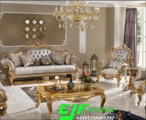 Kursi Sofa Tamu Ukir Mewah Duco emas 301