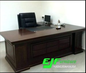 Meja Kantor Minimalis Modern Kayu Jati 22