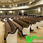 Bangku Gereja Jati Minimalis Jok Kaki Tengah Dobel