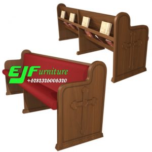 Bangku Gereja Minimalis Kayu Jati Terbaru 07