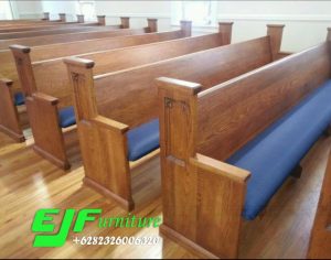 Bangku Gereja Minimalis Modern Ukir Jati Jerapa