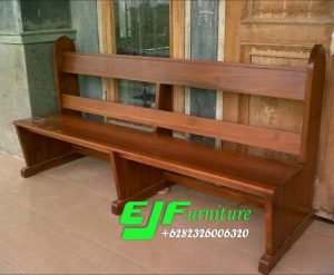 Bangku Gereja minimalis Jati Jepara Ukuran 2M