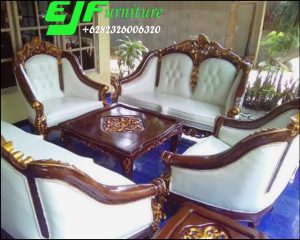 Kursi Sofa Tamu Ukir Ganesa Kerang Jati Jepara