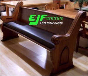 Bangku Gereja Jati Minimalis Terbaru Busa Bantalan