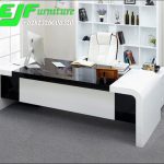 Meja Kantor Ukir Modern Duco Mewah 011