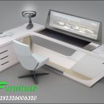 Meja Kantor Minimalis Modern duco Model L