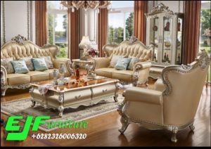 Sofa Tamu Ukir Romawi Duco Emas 312