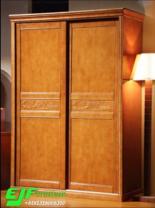 Lemari Jati Minimalis Dua Pintu Model sleding 46