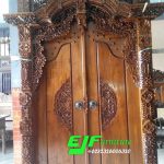 Pintu Gebyok Jati Ukir Minimalis Modern 003
